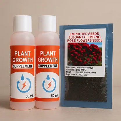 🌹 Elegant Climbing Rose Flower Seeds- Rare Seeds (FREE Plant Growth Supplement)