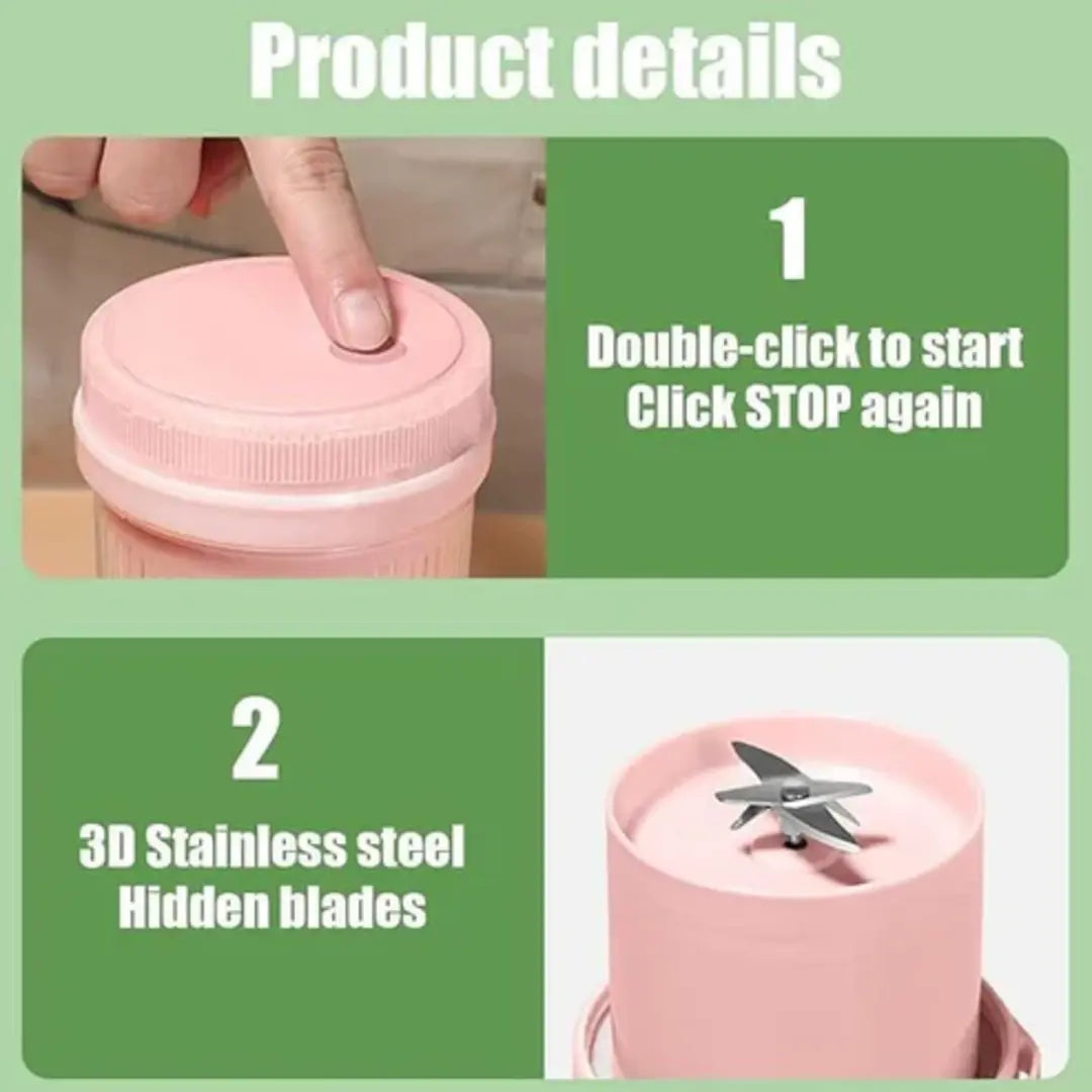 Premium Portable Rechargeable Blender fresh juice Bottle Leakproof & Stylish