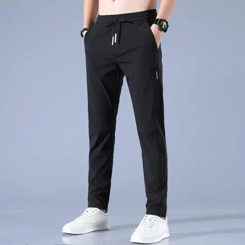 PREMIUM MEN'S HIGH STRETCH SKINNY LYCRA PANTS (Buy 1 Get 1 FREE) (Black & Gray)